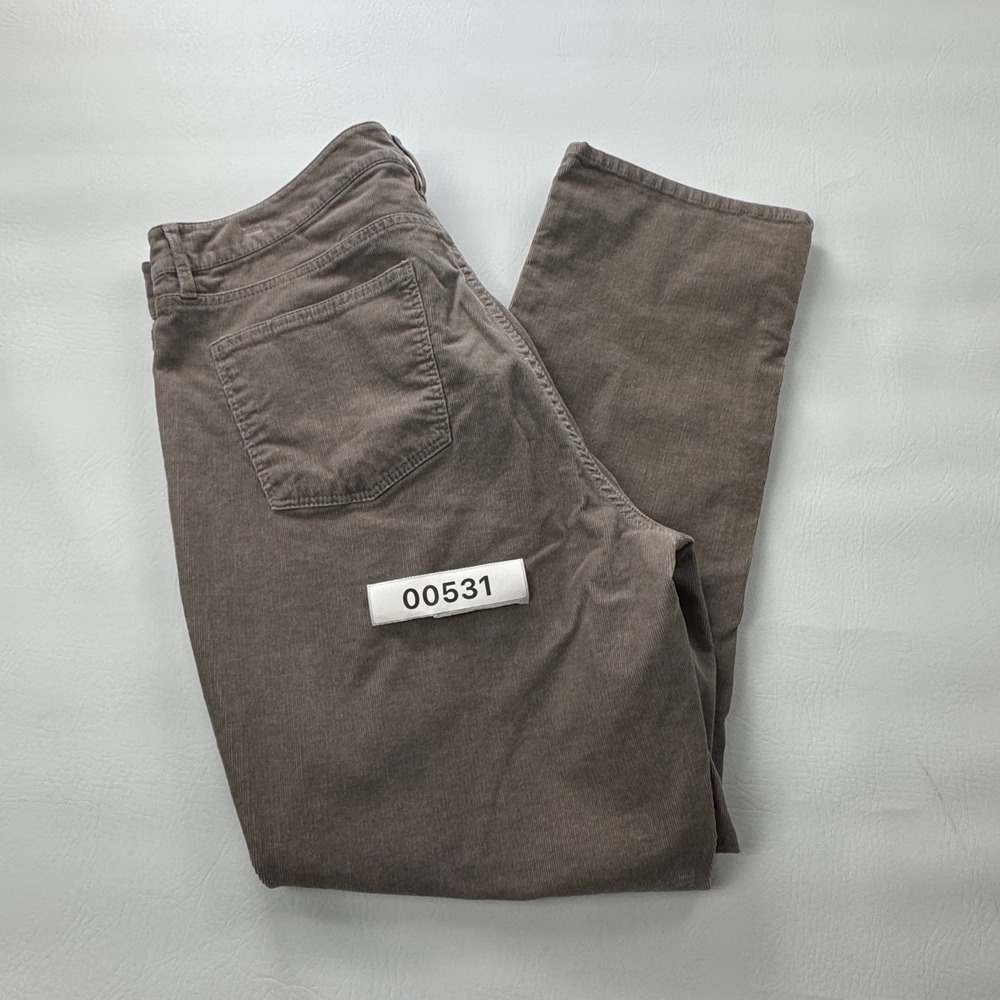Talbots Flawless Five-Pocket Corduroy Pants Taupe Brown Straight Curvy 16 Petite - Picture 12 of 12